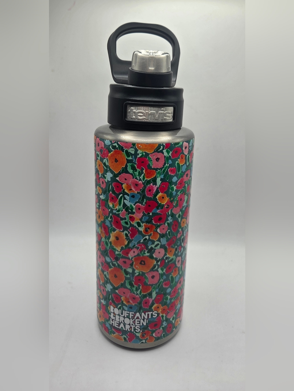 Tervis by Bouffants & Broken Hearts Floral Stainless Bottle -32oz Green/Multi